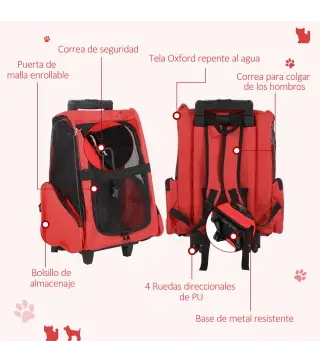 Transportín Carrito para Mascotas