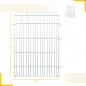 Vallas para Perros Plegables de 8 Piezas 63x91 cm con 1 Puerta y Marco de Acero para Jardín Patio Plata
