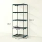 Soporte para Plantas de 5 Niveles Estantería para Plantas de Acero Estantes de Rejilla 67x49x138 cm Verde Oscuro