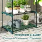 Soporte para Plantas de 5 Niveles Estantería para Plantas de Acero Estantes de Rejilla 67x49x138 cm Verde Oscuro