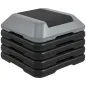 Step para Fitness Stepper Antideslizante con Altura Ajustable de 10/15/20/25/30 cm Carga 150 kg Gris