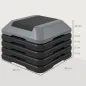 Step para Fitness Stepper Antideslizante con Altura Ajustable de 10/15/20/25/30 cm Carga 150 kg Gris