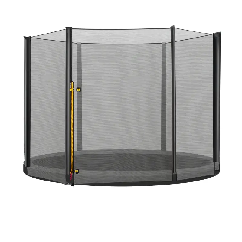 Red de Seguridad de Reemplazo para Trampolín Ø305 cm con Puerta con Cremallera para 6 Postes Rectos Ø305x180 cm Negro