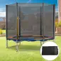 Red de Seguridad de Reemplazo para Trampolín Ø305 cm con Puerta con Cremallera para 6 Postes Rectos Ø305x180 cm Negro