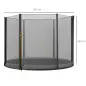 Red de Seguridad de Reemplazo para Trampolín Ø305 cm con Puerta con Cremallera para 6 Postes Rectos Ø305x180 cm Negro