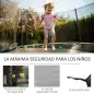 Red de Seguridad de Reemplazo para Trampolín Ø305 cm con Puerta con Cremallera para 6 Postes Rectos Ø305x180 cm Negro