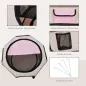 Parque Plegable para Perros y Gatos Corralito Portátil para Animales Pequeños Impermeable de Tela Oxford Ø90x41 cm Rosa