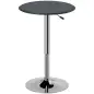 Mesa de Bar con Altura Ajustable Giratoria 360° con Base Redonda Mesa Alta Moderna para Cocina Ø63x67-93 cm Negro