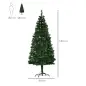Árbol de Navidad Artificial 180 cm con 624 Ramas Adornos Piñas Decoración Navideña para Interiores Verde