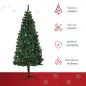 Árbol de Navidad Artificial 180 cm con 624 Ramas Adornos Piñas Decoración Navideña para Interiores Verde