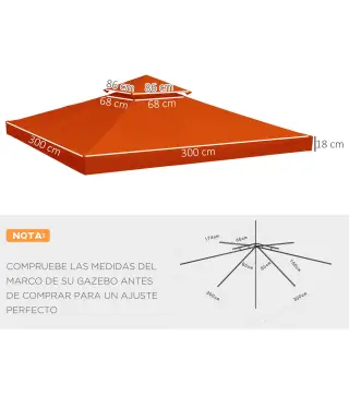 Techo Reemplazo para Carpa