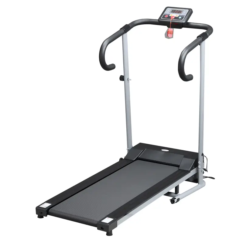 Cinta de Correr Plegable Cinta de Andar Eléctrica Velocidad de 1-10km/h con Pantalla LCD 125x61x118 cm Negro y Gris Cinta de Correr Plegable Cinta de Andar Eléctrica Velocidad de 1-10km/h con Pantalla LCD 125x61x118 cm Negro y Gris
