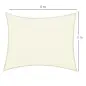 Toldo Vela Rectangular 4x3 m Vela de Sombra para Jardín Patio Terraza HDPE Anti UV y Transpirable Color Crema