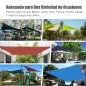 Toldo Vela Rectangular 4x3 m Vela de Sombra para Jardín Patio Terraza HDPE Anti UV y Transpirable Color Crema