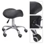 Taburete con Ruedas Taburete Giratoria con Altura Ajustable Taburete Cosmetica Dentista Peluqueria 52x53x49-61 cm Negro