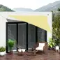 Toldo Vela Triangular 6x6x6 m Vela de Sombra para Jardín Patio Terraza Poliéster Anti UV Color Arena
