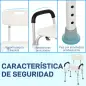 Silla de Ducha para Personas Mayores con Respaldo Altura Regulable Antideslizante y Apoyabrazos Carga 136 kg