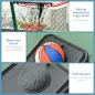 Canasta de Baloncesto con Altura Ajustable de 155-210 cm Base Rellenable y Ruedas para Exterior e Interior Multicolor