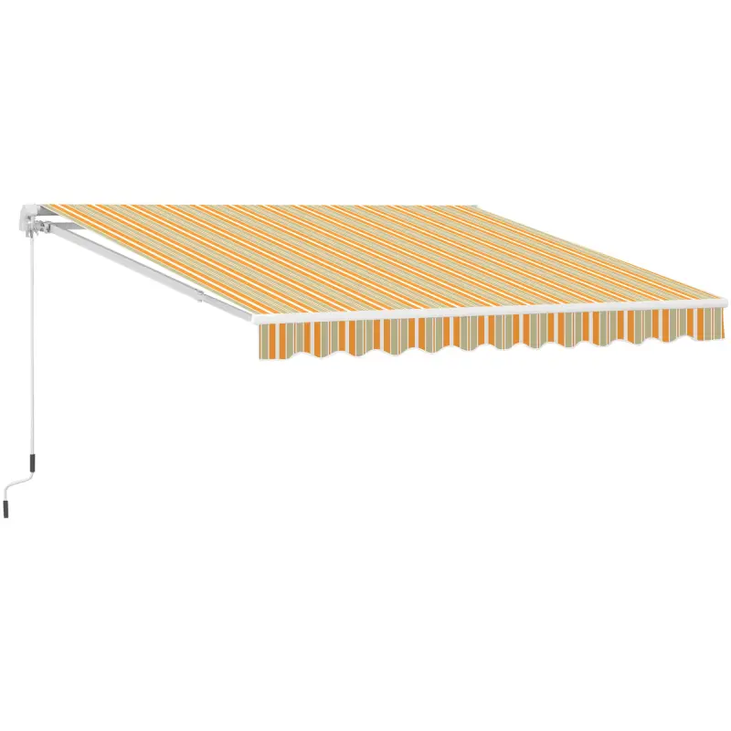 Toldo Manual Retráctil 300x250 cm, Toldo Exterior Terraza con Ángulo Ajustable, Brazo Articulado, Montaje a Pared, Estructura de