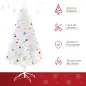 Árbol de Navidad Artificial 180 cm con 930 Ramas de Plástico 48 Decoraciones Incluidas Ø105x180 Blanco