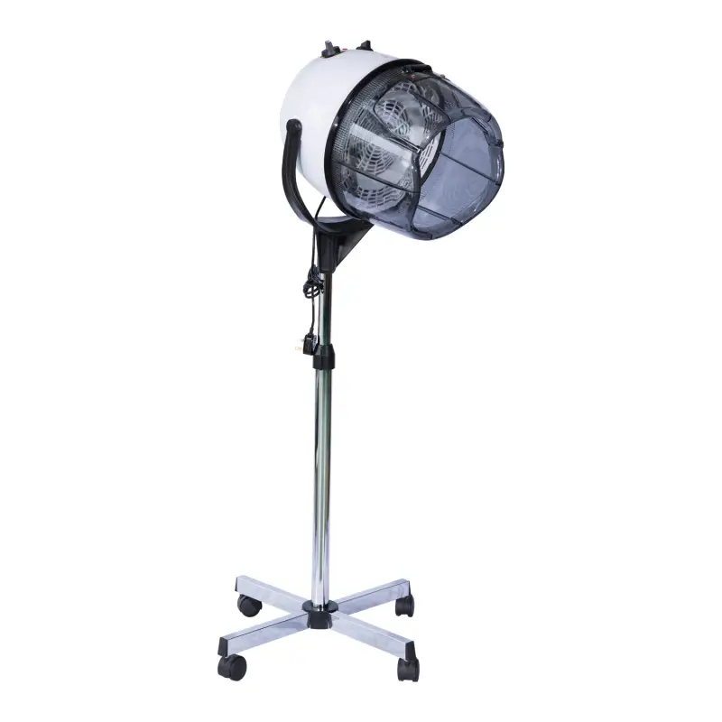 Secador de Pelo Profesional 1180W Secador de Casco con Altura Ajustable Temperatura Regulable Temporizador Capucha y Rue