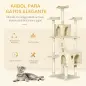 Rascador Árbol para Gatos Grande 60x50x181 cm con Poste de Arañar Múltiples Plataformas Escaleras Cuevas Juguetes Centro de Acti