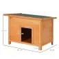 Caseta para Perro de Exterior con Tejado Abatible y Patas Antideslizantes para Interior y Exterior 82x58x58 cm Natural