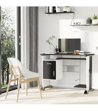 Mesa de Ordenador PC Despacho Escritorio 100x52x75cm Oficina Mobiliario Madera