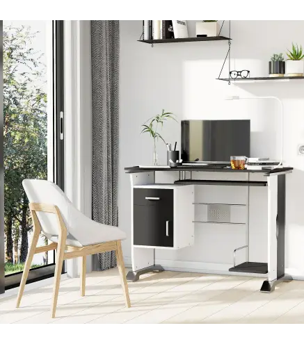 Mesa de Ordenador PC Despacho Escritorio 100x52x75cm Oficina Mobiliario Madera