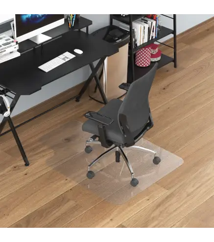 Alfombra Protectora para Silla de Oficina 90x120cm Protector Suelo Enmoquetado (Convexo, Sin picos antideslizantes)