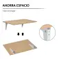 Mesa Plegable de Pared Mesa Abatible de Pared de Madera Ahorra Espacio para Cocina Comedor Dormitorio 60x40x20cm Natural