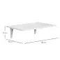 Mesa Plegable de Pared Mesa Abatible de Pared de Madera Ahorra Espacio para Cocina Comedor Dormitorio 60x40x20 cm Blanco