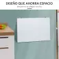 Mesa Plegable de Pared Mesa Abatible de Pared de Madera Ahorra Espacio para Cocina Comedor Dormitorio 60x40x20 cm Blanco