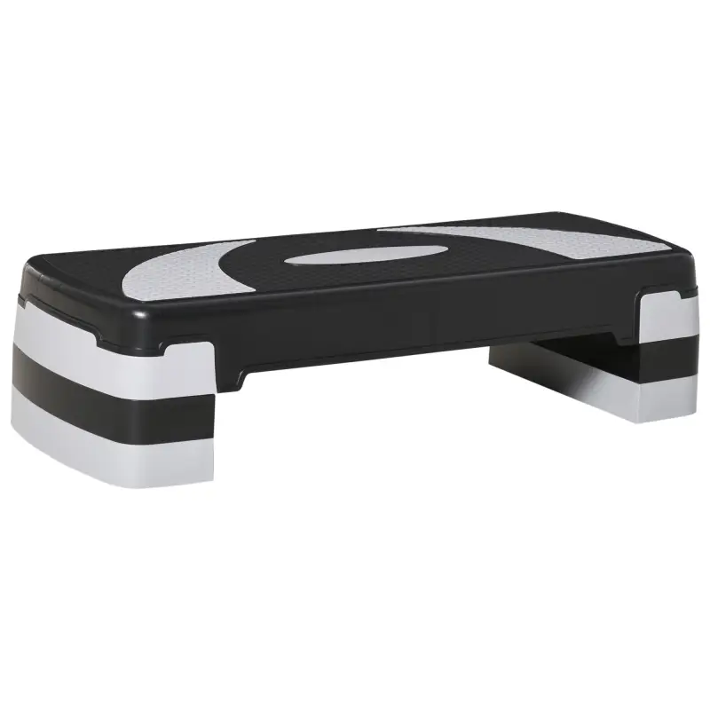 Step de Aeróbic, Step para Fitness Antideslizante con Altura Regulable 3 Niveles de 10/15/20 cm, Tabla Plataforma Stepper para E