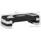 Step de Aeróbic, Step para Fitness Antideslizante con Altura Regulable 3 Niveles de 10/15/20 cm, Tabla Plataforma Stepper para E