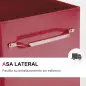 Carro de Herramientas para Taller con Ruedas 5 Cajones Armario con Cierre y Asa Lateral 61,5x33x82,5 cm Rojo Carro de Herramientas para Taller con Ruedas 5 Cajones Armario con Cierre y Asa Lateral 61,5x33x82,5 cm Rojo