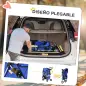 Carrito para Perros Pequeños con Cesta de Almacenaje Ventanas de Malla y 2 Ruedas Universales 75x45x97 cm Azul
