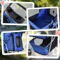 Carrito para Perros Pequeños con Cesta de Almacenaje Ventanas de Malla y 2 Ruedas Universales 75x45x97 cm Azul