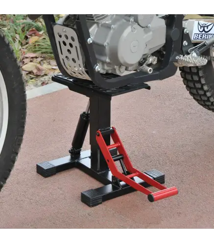 Caballete Elevador Universal Altura Ajustable 245-355 mm para Moto tipo Soporte de Motocross para Aparcar o Reparar Amortiguamie