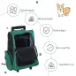 Transportín 2 en 1 para Mascotas Mochila o Carrito de Viaje para Perro y Gato con 2 Ruedas con Asa retráctil de Aluminio y Bolsi