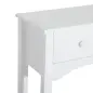 Mesa Consola de Madera Mueble Recibidor de Entrada con 3 Cajones para Salón Pasillo Carga 45 kg 100x32x85 cm Blanco