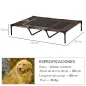 Cama Elevada para Perros Gatos Portátil Cama para Mascotas con Zona de Malla Transpirable y Tela Oxford para Interior Exterior 1
