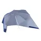 Parasol para Playa 2 en 1 con 2 Paneles Laterales Toldo Portátil Anti-UV con Bolsa de Transporte Ø210x222cm Azul