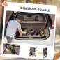 Carrito para Perros Pequeños con Cesta de Almacenaje Ventanas de Malla y 2 Ruedas Universales 75x45x97 cm Café