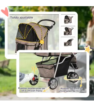 Cochecito para Perro y Gato