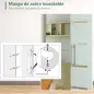 Puerta Corredera de Cristal 77,5x205 cm Puerta Corrediza Deslizante con Riel de Cristal de Seguridad Translúcido