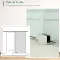 Puerta Corredera de Cristal 77,5x205 cm Puerta Corrediza Deslizante con Riel de Cristal de Seguridad Translúcido