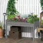 Huerto Urbano Elevado de Madera 122,5x56,5x76 cm con Tela no Tejida para Cultivos Plantas Flores Gris Oscuro Huerto Urbano Elevado de Madera 122,5x56,5x76 cm con Tela no Tejida para Cultivos Plantas Flores Gris Oscuro