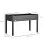 Huerto Urbano Elevado de Madera 122,5x56,5x76 cm con Tela no Tejida para Cultivos Plantas Flores Gris Oscuro Huerto Urbano Elevado de Madera 122,5x56,5x76 cm con Tela no Tejida para Cultivos Plantas Flores Gris Oscuro
