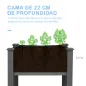 Huerto Urbano Elevado de Madera 122,5x56,5x76 cm con Tela no Tejida para Cultivos Plantas Flores Gris Oscuro Huerto Urbano Elevado de Madera 122,5x56,5x76 cm con Tela no Tejida para Cultivos Plantas Flores Gris Oscuro